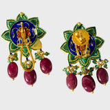 Elegant Pendant with Peacock Design at the Center - (KMPE1286)