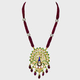Elegant Pendant with Peacock Design at the Center - (KMPE1286)