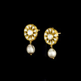 A timeless polki diamond pendant set crafted in gold, beautifully paired with pearl stringing and South Sea pearls, creating a graceful blend of heritage elegance and refined sophistication for every occasion. (KMPE1393)