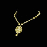 A timeless polki diamond pendant set crafted in gold, beautifully paired with pearl stringing and South Sea pearls, creating a graceful blend of heritage elegance and refined sophistication for every occasion. (KMPE1393)