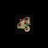 Royal Elephant Brooch Majestic elephant brooch adorned with vibrant rubies, rich emeralds, and brilliant diamonds, blending artistic craftsmanship with timeless elegance and regal charm.(PGDBRCH003)