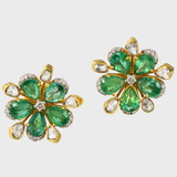 Experience luxury redefined with our Fusion Style Tops, featuring the captivating allure of Emerald-Cut Pear gems alongside shimmering Diamond Polki and Diamond Rounds.(PGDE0327)