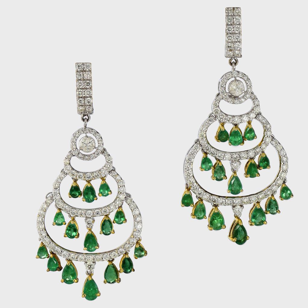 Stunning long earring pair, marrying the traditional allure of Bali-inspired tops with the intricate elegance of Chandbali design at the bottom. Embrace the fusion of heritage and contemporary chic.(PGDE0349)