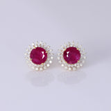Radiant rubies surrounded by sparkling diamonds create beautiful tops that blend classic elegance with everlasting charm and grace.(PGDE0441)