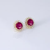 Radiant rubies surrounded by sparkling diamonds create beautiful tops that blend classic elegance with everlasting charm and grace.(PGDE0441)