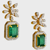 The necklace showcases a series of vibrant octagon-shaped emeralds - (PGDNE0128)