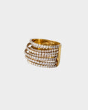 A stylish diamond ring with a modern-inspired design, perfect for making a graceful, timeless statement.(PGDR0357)