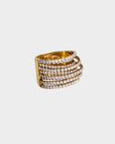 A stylish diamond ring with a modern-inspired design, perfect for making a graceful, timeless statement.(PGDR0357)