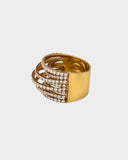 A stylish diamond ring with a modern-inspired design, perfect for making a graceful, timeless statement.(PGDR0357)