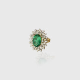 Stunning ring with vivid oval emerald, accented by sparkling diamonds—elegant and timeless for every occasion.(PGDR0429)