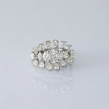 Beautiful mixed-shape diamonds set in gold, creating a stylish ring with timeless sparkle and charm.(PGDR0512)