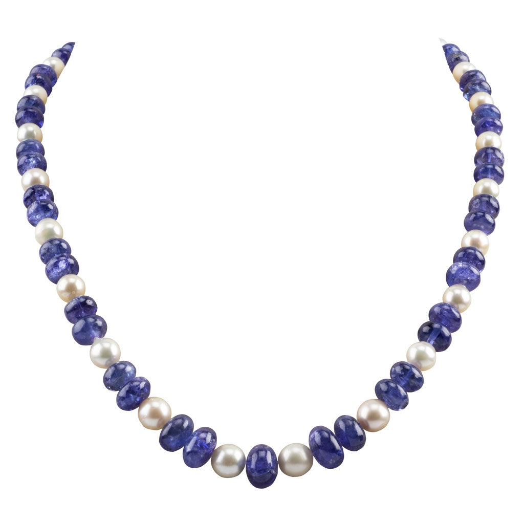 Tanzanite with South sea pearls string necklace  STRG010