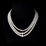 Lustrous three-line pearls crafted for timeless beauty and effortless elegance.(STRG402)