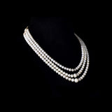 Lustrous three-line pearls crafted for timeless beauty and effortless elegance.(STRG402)