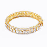 Polki & Diamond Fusion Kada with Polki and Round Cut Diamond-WDN990