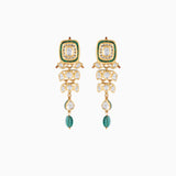 Necklace with Uncut Polki Diamond and Emerald Maniya-KMNE2272