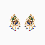 Necklace Set Peacock with Uncut Diamond-KMNE2866