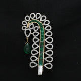 kalangi cum pendant cum ring cum broach with very fine quality of emerald and Diamond with white sapphire rose cut.