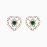 Necklace with Round Cut Diamondand Emerald Cut h/s - WDN844